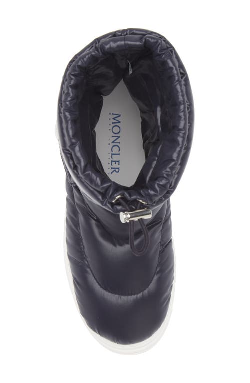 Moncler Logo Patch Padded Snow Boots In Navy