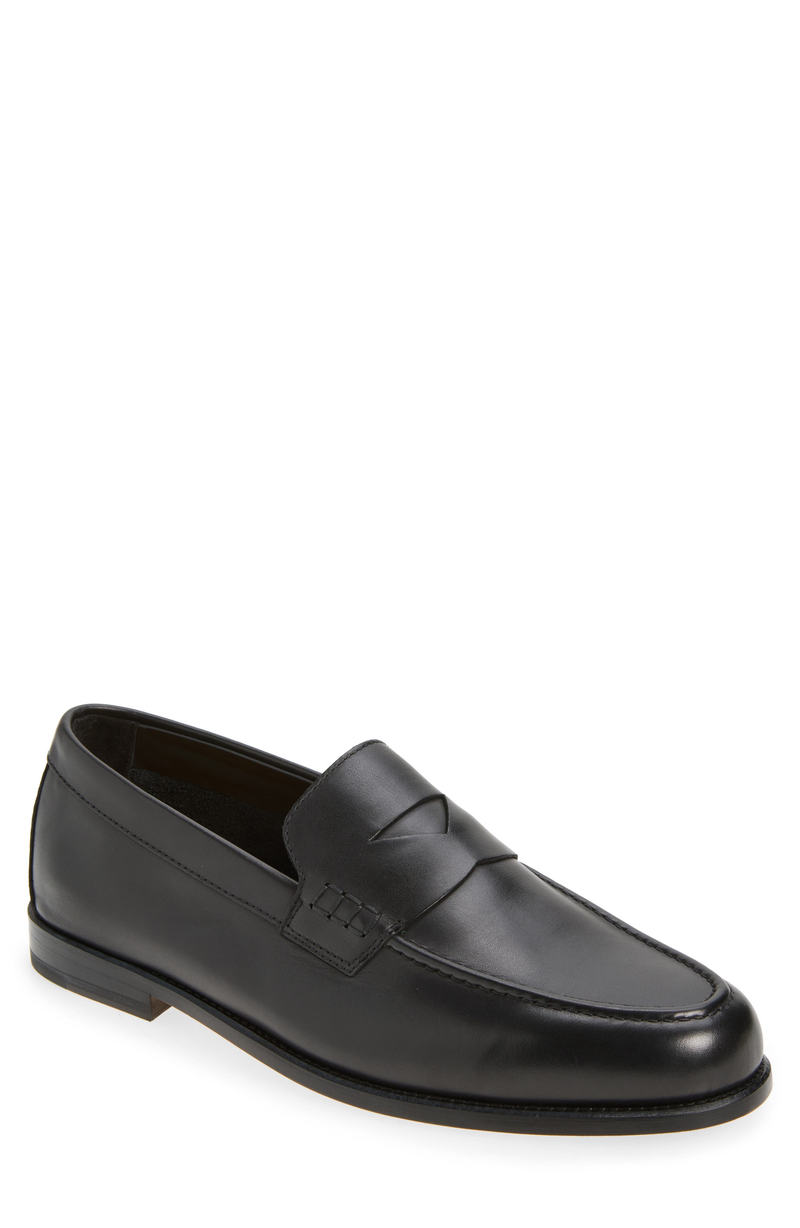 Doucal's Mario Penny Loafer, Main, color, Nappato Nero