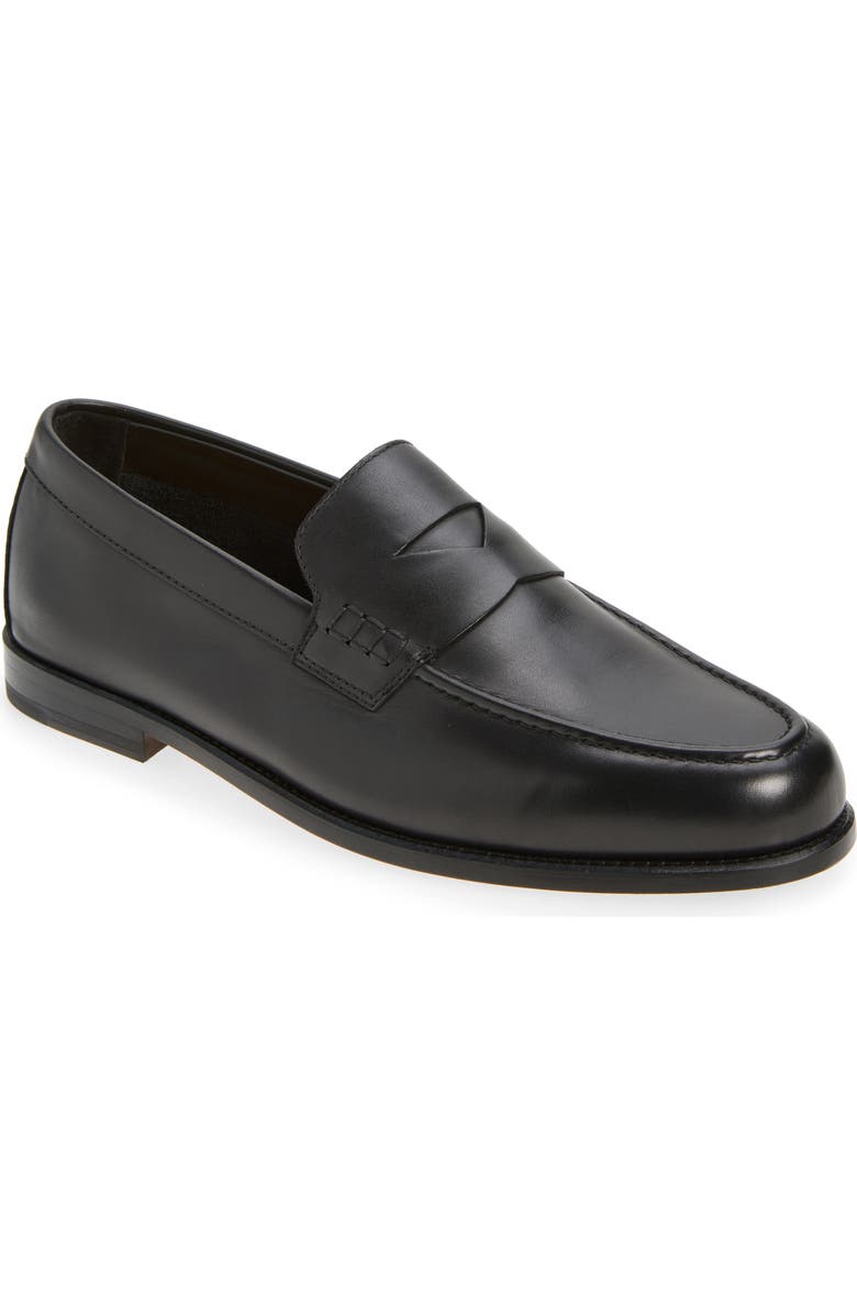 Doucal's Mario Penny Loafer, Main, color, Nappato Nero
