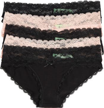 Ahna 5-Pack Lace Low Rise Hipster Panties