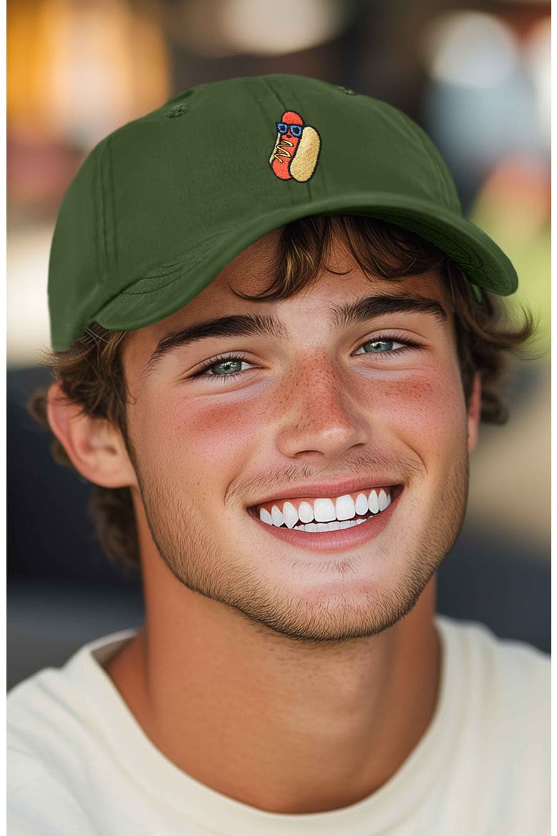 Dog Days Embroidered Casual Cap, Alternate, color, Olive