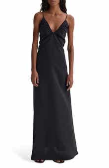 Róhe Sleeveless Hammered Silk Blend Maxi Dress