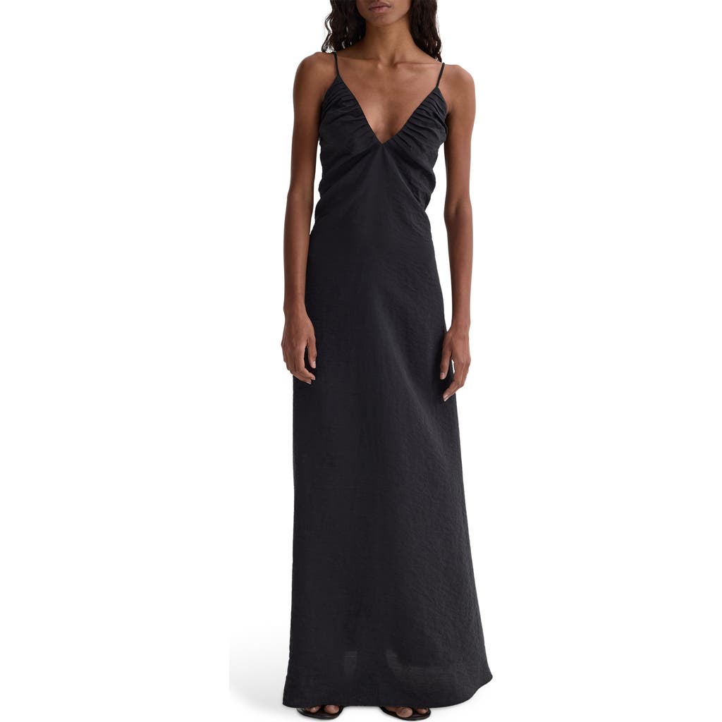 Rohe Gathered Open-back Silk-blend Crepe Maxi Dress