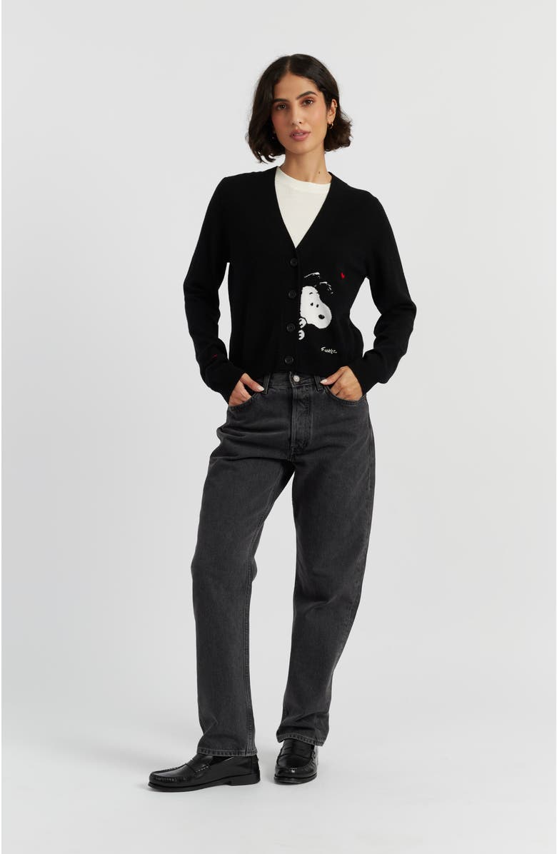 Chinti & Parker Wool Cashmere Snoopy Peek Cardigan, Alternate, color, 