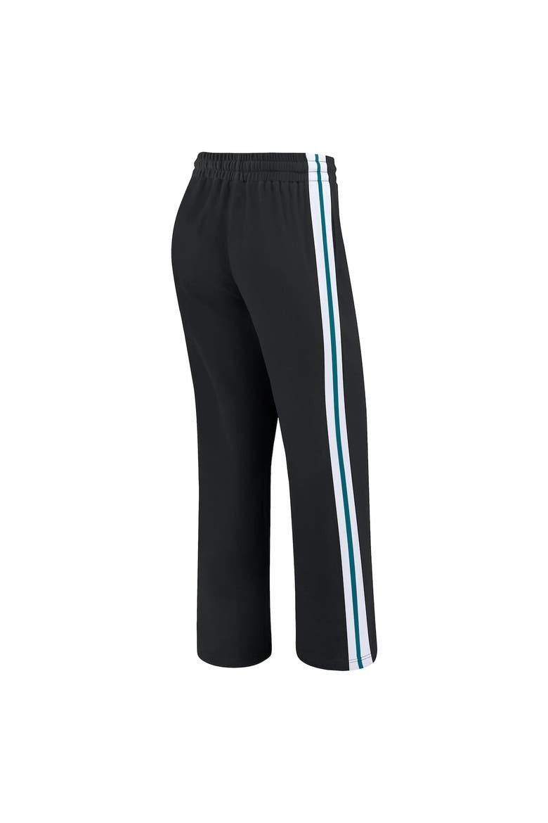 Women's WEAR by Erin Andrews Black Jacksonville Jaguars Color-Block Straight Leg Pants, Alternate, color, Black