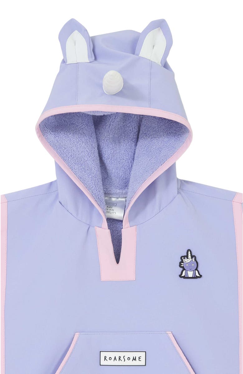 Roarsome Poncho Towel, Alternate, color, Light Purple