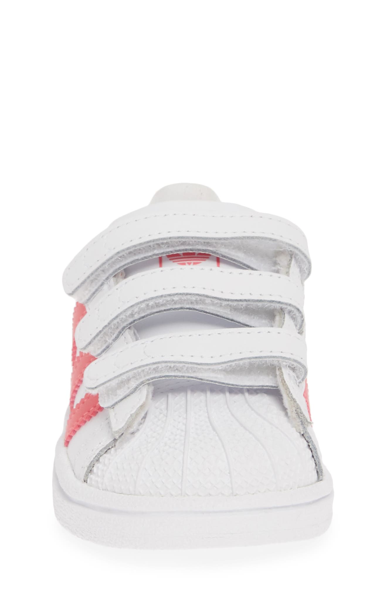 Superstar Sneaker, Alternate, color, WHITE/ REAL PINK/ REAL PINK