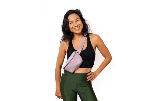 Kibou Wallet Bag Vegan Leather Crossbody Fanny Pack In Lilac