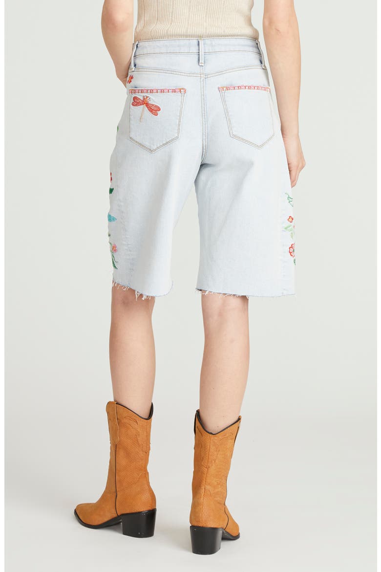 Palmer High Waist Barrel Shorts, Alternate, color, LIGHT WASH