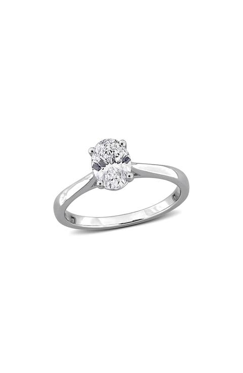 Oval Cut Lab-Grown Diamond Solitaire Ring - 1.03ct.