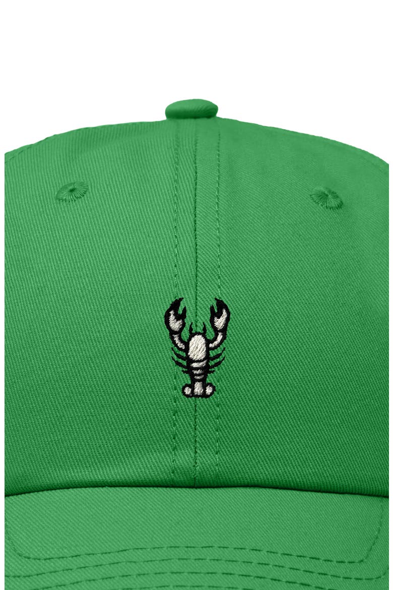 Lobster Dad Cap, Alternate, color, Kelly Green