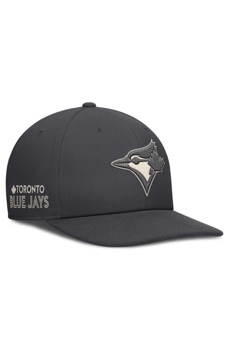 Nike Men's Nike Anthracite Toronto Blue Jays Statement Pro Snapback Hat, Alternate, color, 