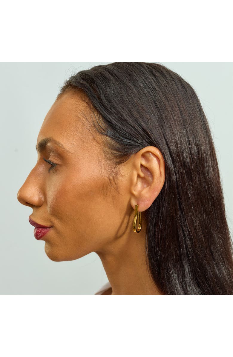 Lucy Quartermaine Petal Hoops, Alternate, color, Gold