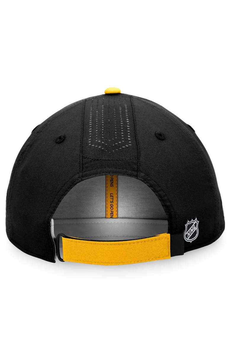 FANATICS Men's Fanatics Branded Black Pittsburgh Penguins Authentic Pro Rink Pinnacle Adjustable Hat, Alternate, color, 