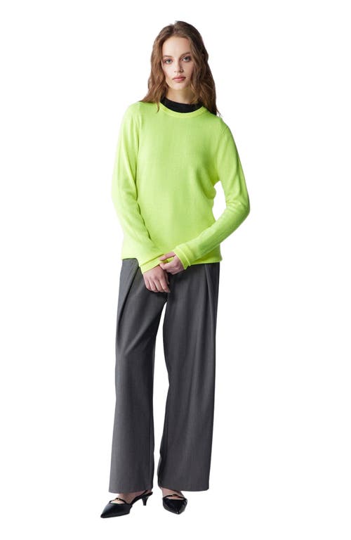 Gobi Mongolian Cashmere Crew Neck Sweater In Green