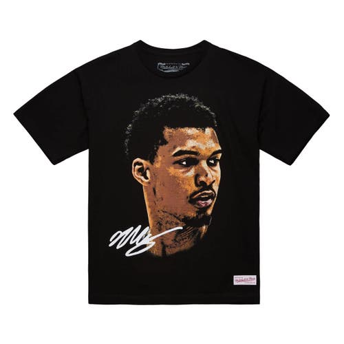Mitchell & Ness Unisex  Victor Wembanyama Black Nba Real Big Face Player T-shirt