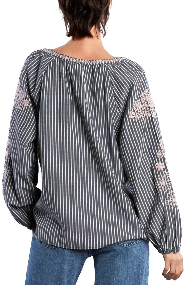 Billy T Cabo Stripe Embroidered Top, Alternate, color,