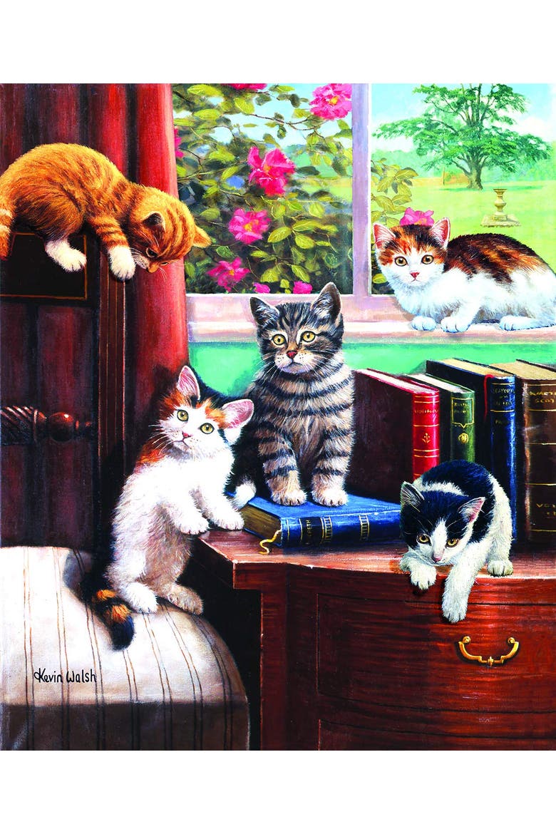 Playtime in the Study 1000 piece Jigsaw Puzzle for Adults, Main, color, Multicolor