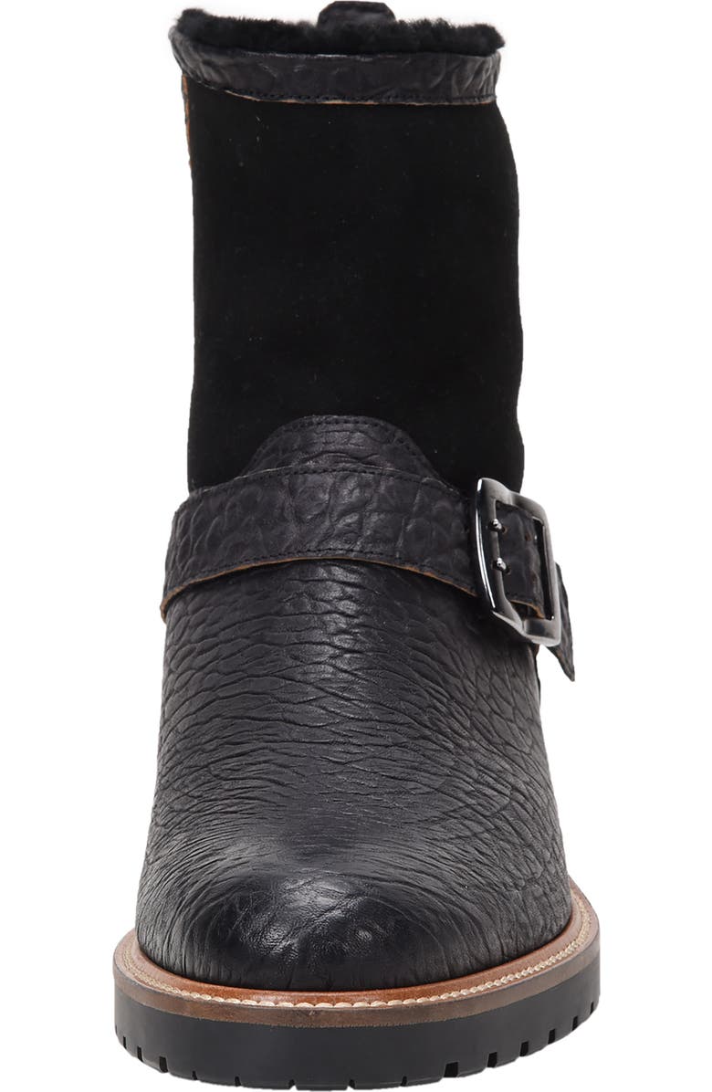 Ross & Snow Federico Weatherproof Genuine Shearling Lined Moto Boot, Alternate, color,