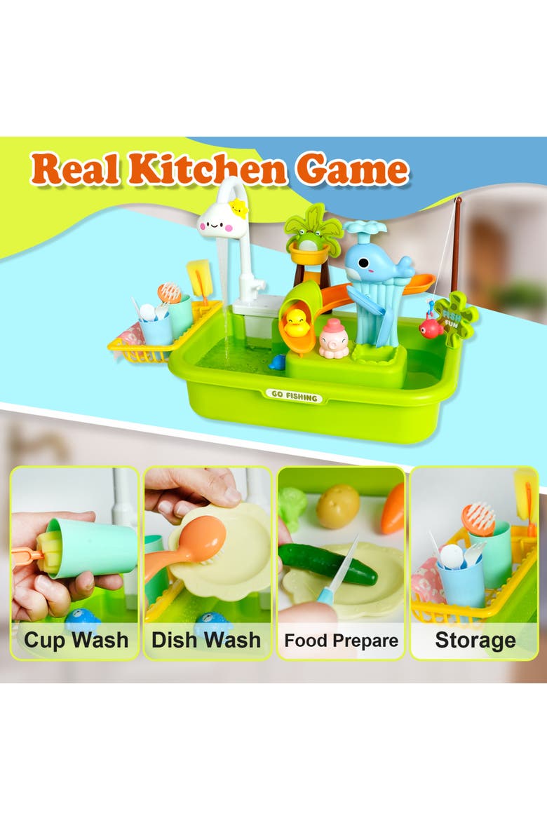 4In1 Play Sink, Running Water Faucet, Kitchen & Bath Toys, Alternate, color, Multicolored