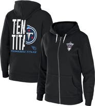 WEAR by Erin Andrews Women's WEAR by Erin Andrews Black Tennessee Titans Sponge Fleece Full-Zip Hoodie