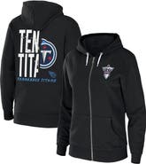 WEAR by Erin Andrews Women's WEAR by Erin Andrews Black Tennessee Titans Sponge Fleece Full-Zip Hoodie