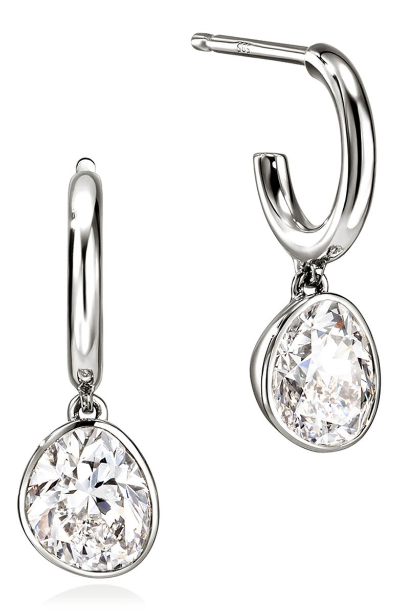 John Hardy Lovestruck<sup>™</sup> Lab Grown Diamond Hoop Earrings, Main, color, Silver