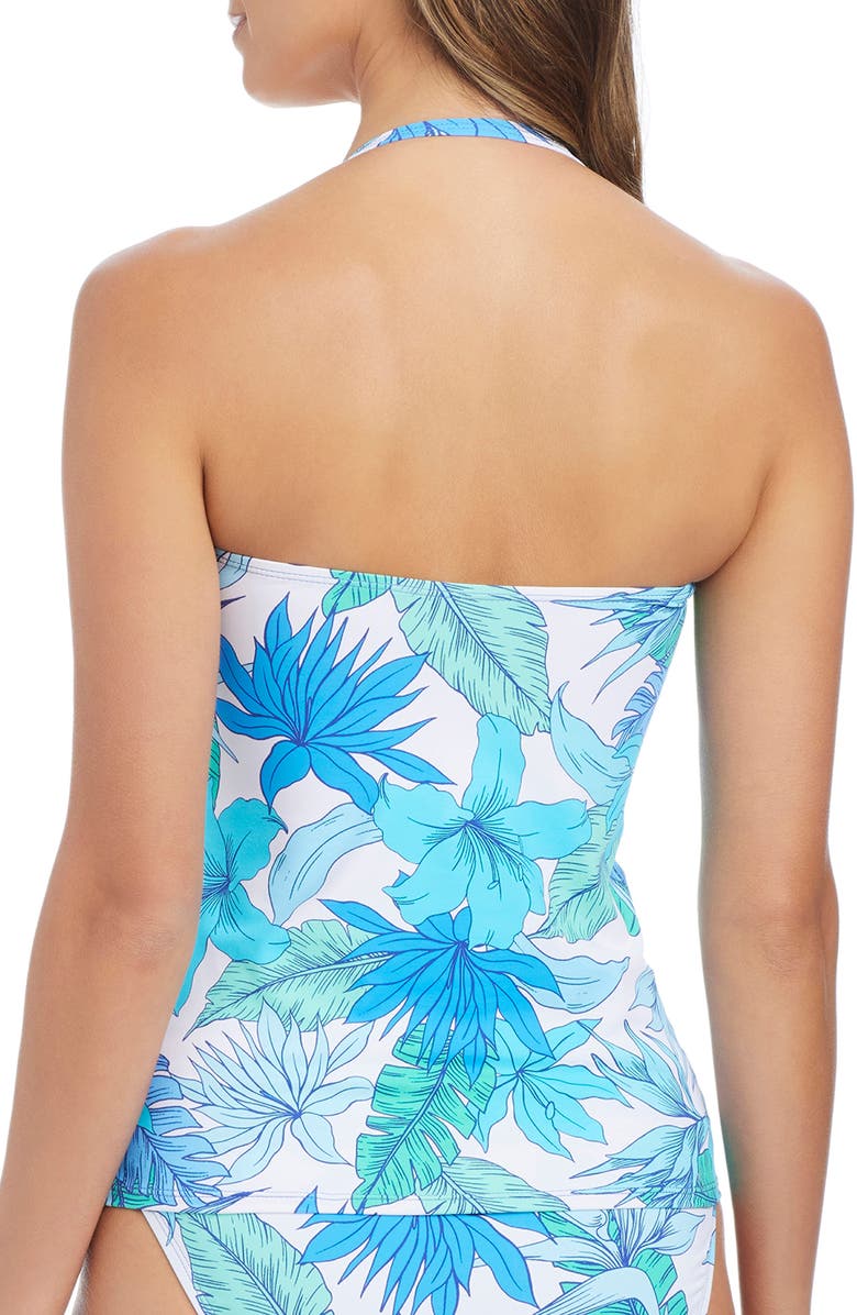 BLEU by Rod Beattie Draped Tankini Top, Alternate, color, 
