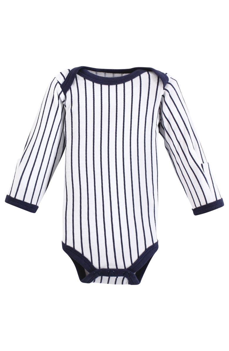 Luvable Friends Preemie Long Sleeve Bodysuits 3pk Baseball, Alternate, color, Baseball
