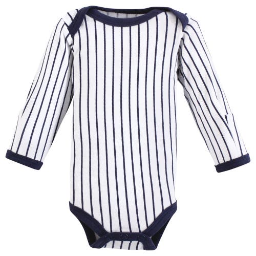 Luvable Friends Preemie Long Sleeve Bodysuits 3pk Baseball In Multi