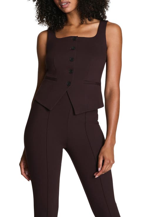 Ponte Button-Up Vest