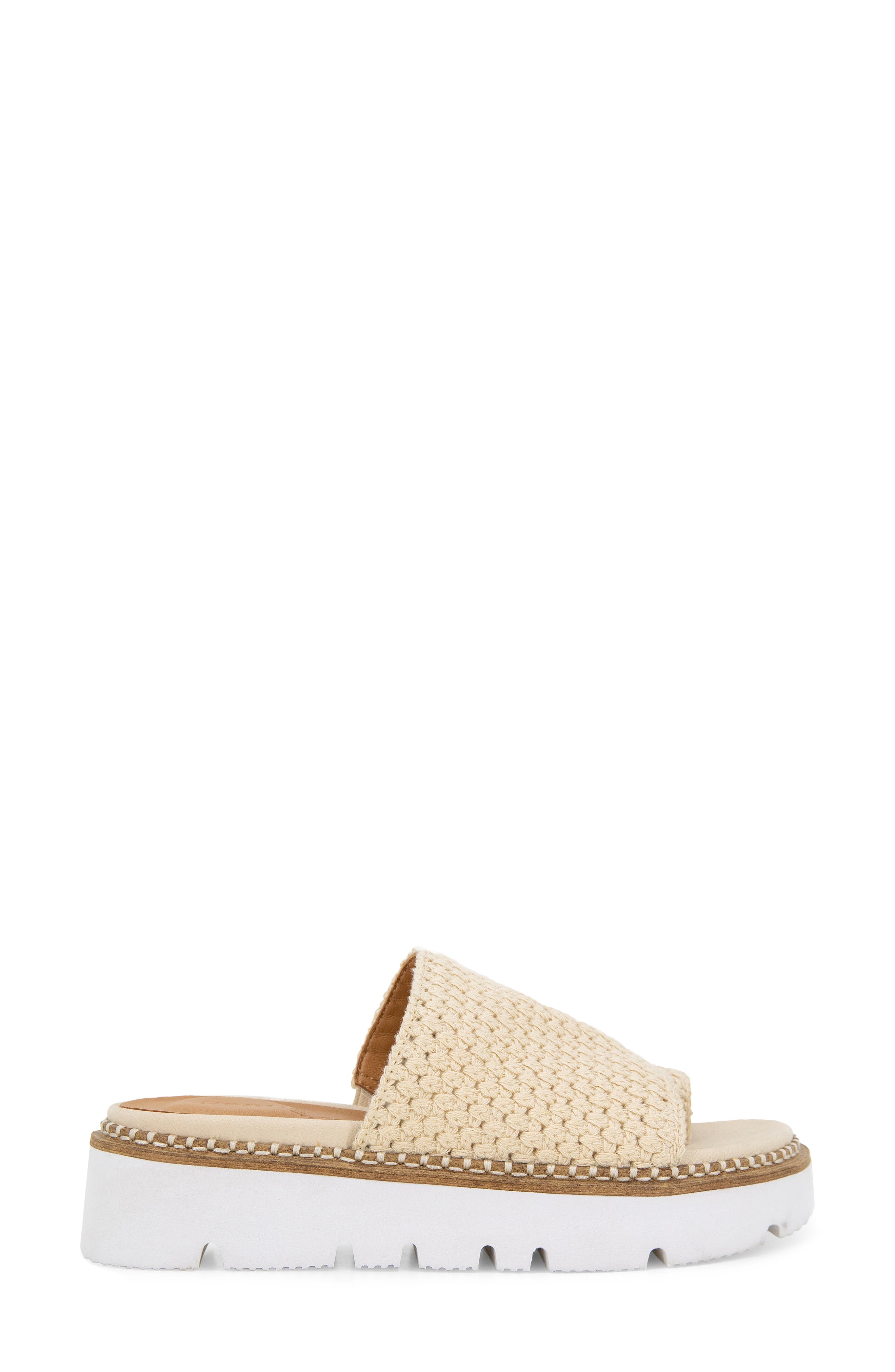 Gentle Souls Lavern Platform Slide Sandal, Alternate, color, Cream Fabric