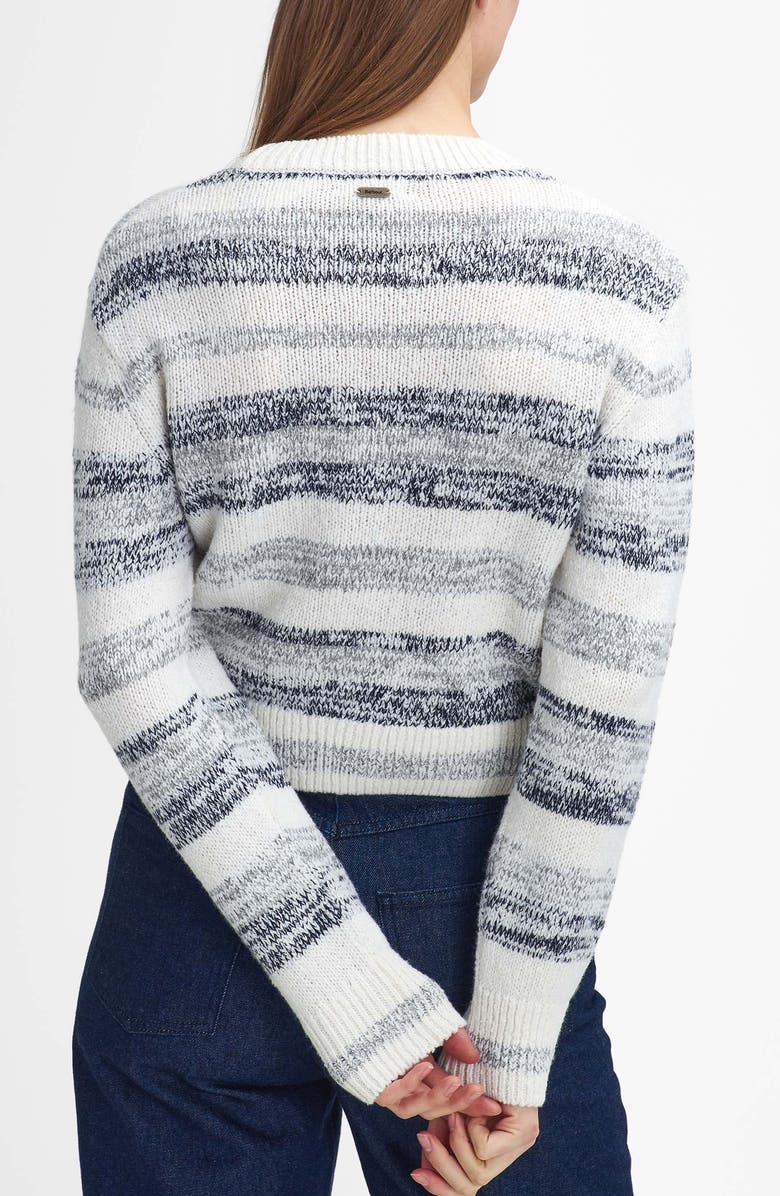 Barbour Anya Wool Blend Sweater, Alternate, color, White/ Blue Multi