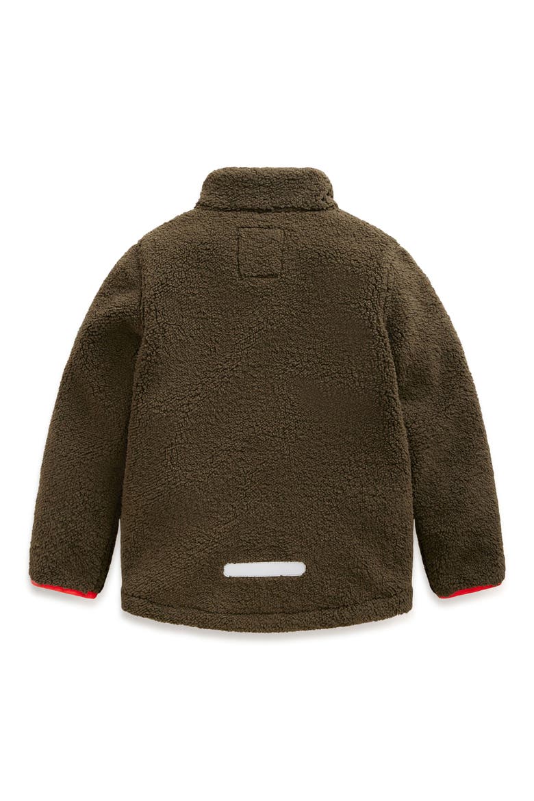 Kids' Windproof Fleece Zip-Up Jacket, Alternate, color, CLASSIC KHAKI
