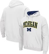COLOSSEUM Men's Colosseum White Michigan Wolverines Arch & Logo 3.0 Pullover Hoodie