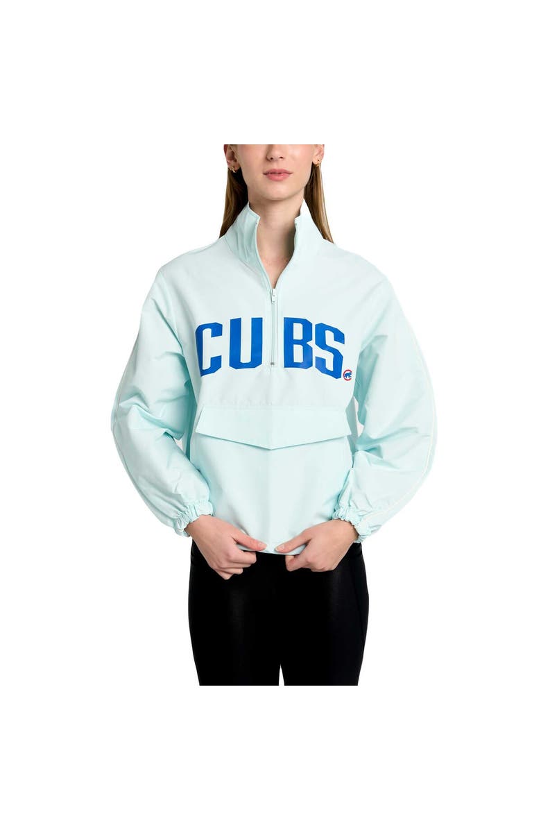 LUSSO Women's Lusso Light Blue Chicago Cubs Parker Half-Zip Jacket, Main, color, Light Blue