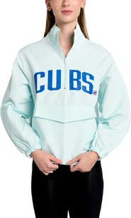 LUSSO Women's Lusso Light Blue Chicago Cubs Parker Half-Zip Jacket