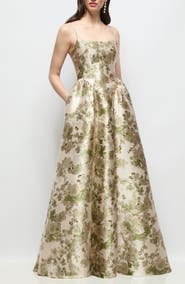 Dessy Collection Jilian Metallic Sleeveless Gown