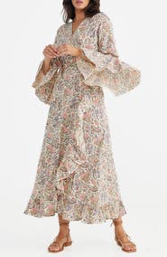 Talisman the Label Carly Floral Wrap Front Cotton Dress