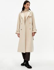GOBI Mongolian Cashmere Cashmere Double Breasted Trench Coat