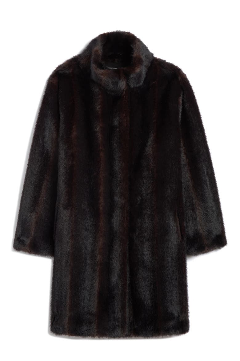 Blair Shaved Mink Faux Fur Coat, Alternate, color, NOIR MULTI