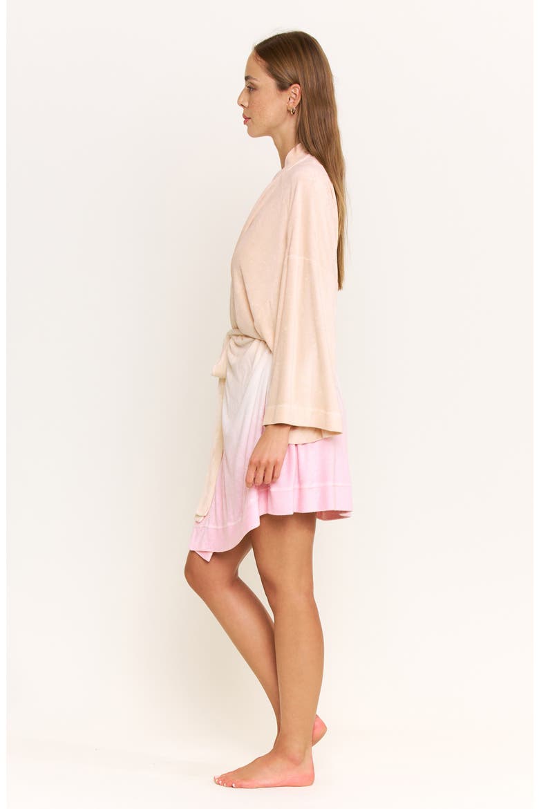 Take a Break Terry Cloth Robe, Alternate, color, SUNRISE DIP-DYE