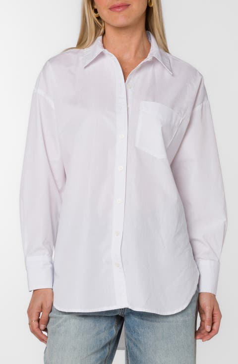 Waylon Oversize Cotton Blend Button-Up Shirt