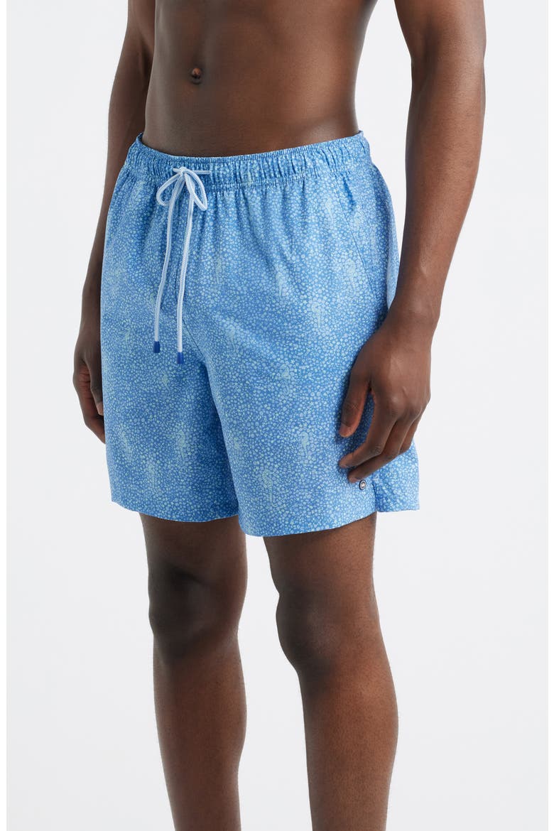 Sea Glass Seahorses Swim Trunks, Alternate, color, DUSK BLUE