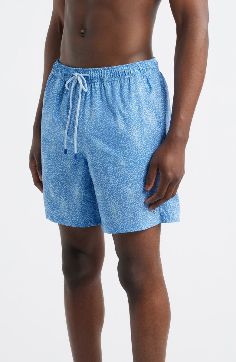 Peter Millar Sea Glass Seahorses Swim Trunks, Alternate, color, Dusk Blue