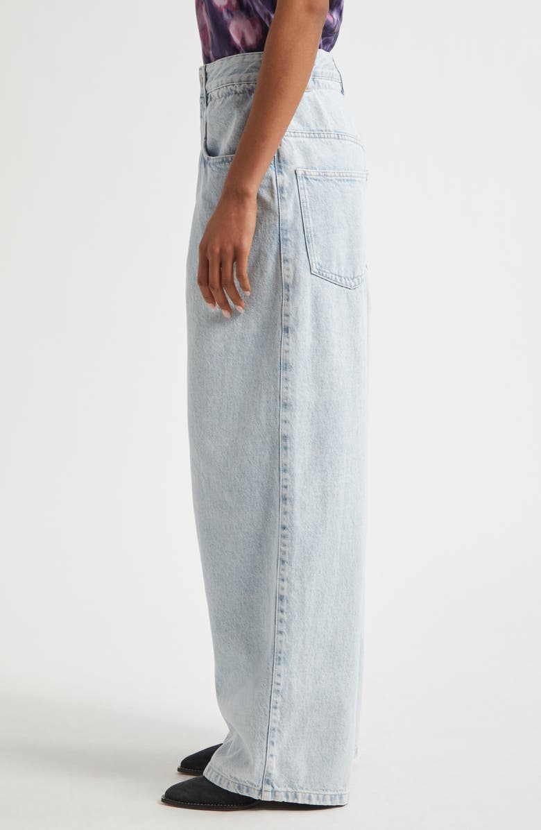 Isabel Marant Étoile Rachelle Pleated Jeans, Alternate, color, Light Blue