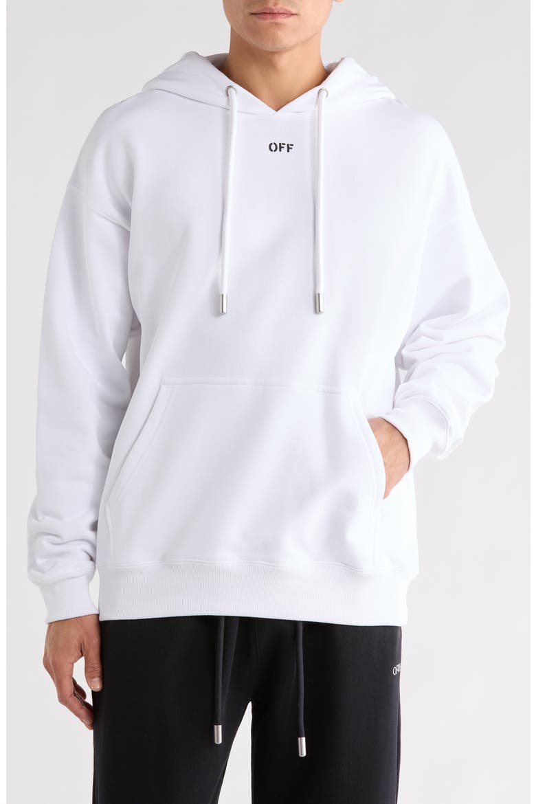 Arrow Skate Graphic Hoodie, Main, color, WHITE-BLACK