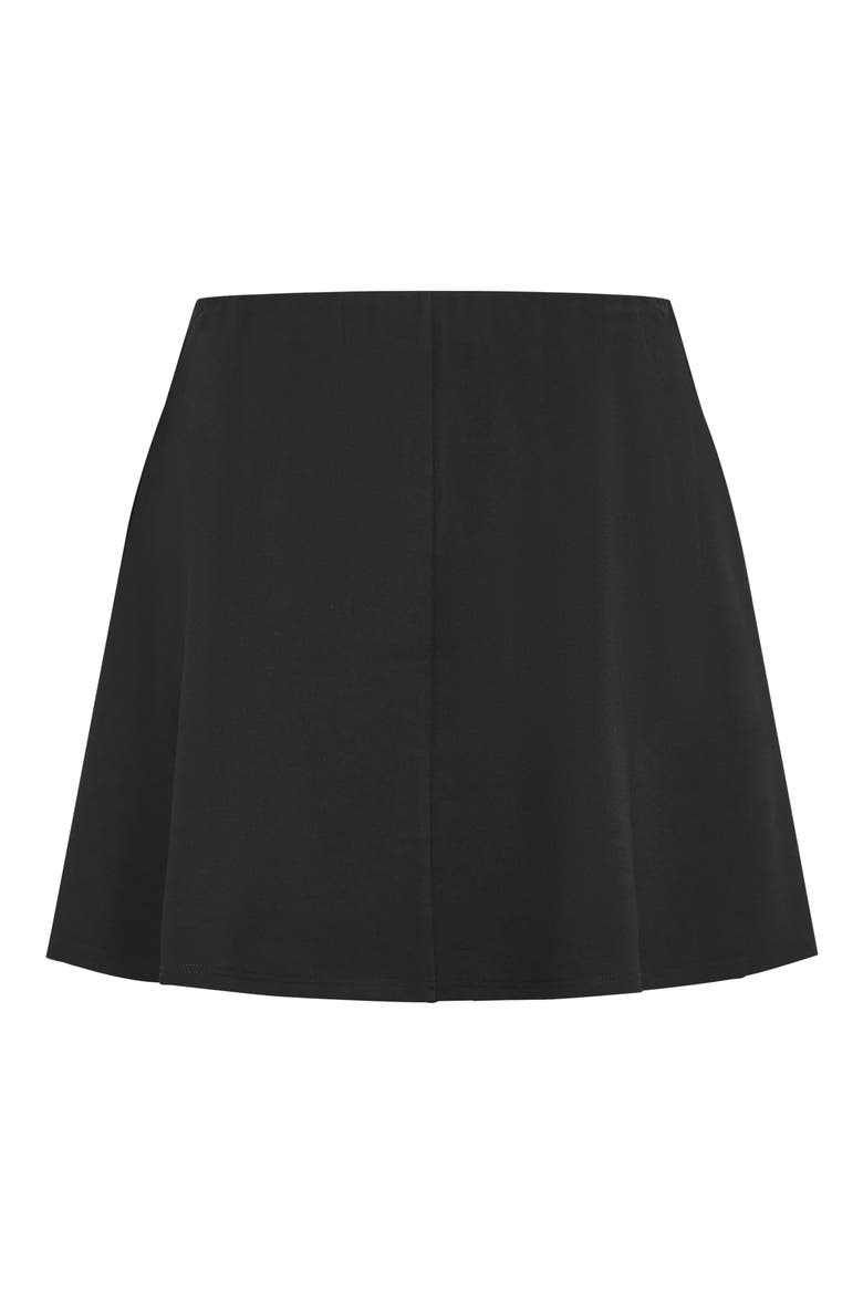 Peytonn A-Line Stretch Ponte Miniskirt, Alternate, color, BLACK