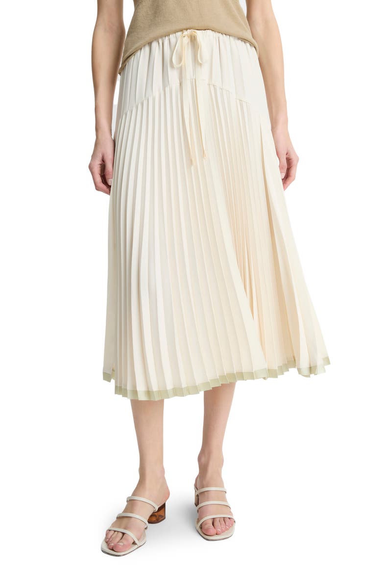 Tiered Pleated Midi Skirt, Main, color, BONA