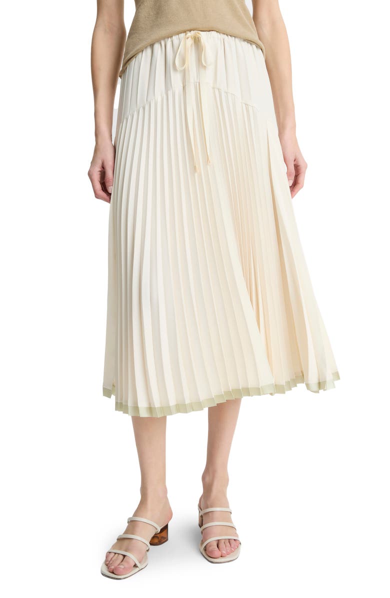 Vince Tiered Pleated Midi Skirt, Main, color, 